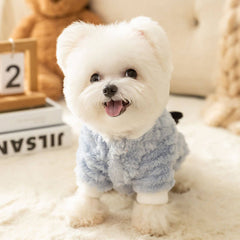 Dog Dress Pullable Autumn and Winter Teddy Bear Warm Fleece