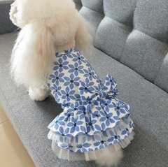 Dog Dress Summer Pet Small Flower Skirt