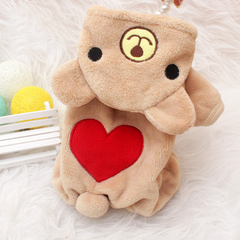 Dog Hoodie Spring Autumn Pet Heart Four-legged Clothes