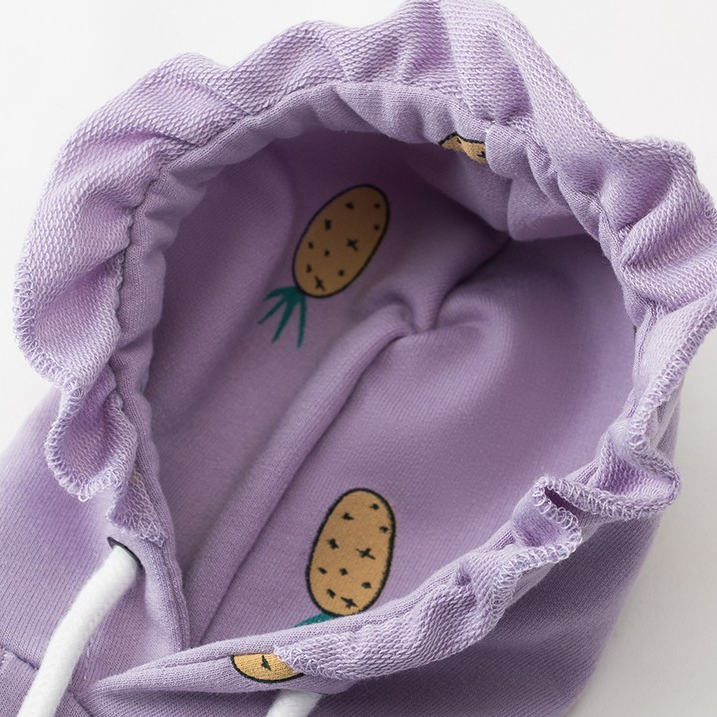 Dog Hoodie Purple Carrot Puppy