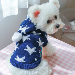 Dog Hoodie Star Magic Knitted Wool Sweater