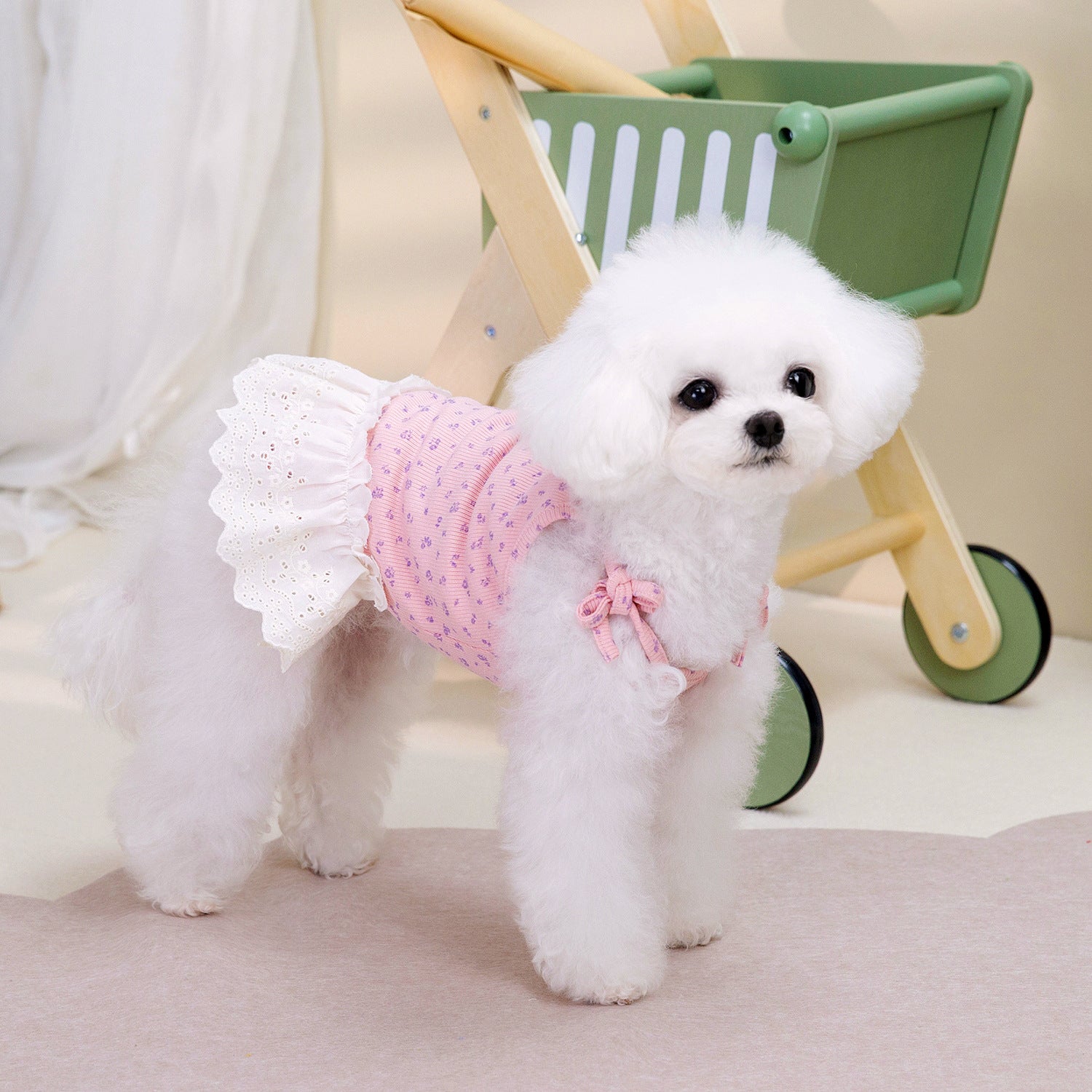 Dog Dress PCute Floral Teddy Bichon TOP