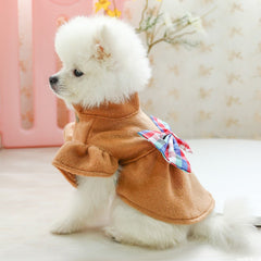 Dog Shirt Blue Bowknot Princess Autumn Dress