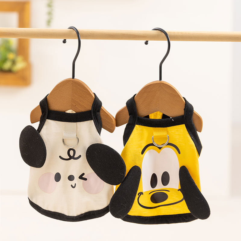 Cartoon Dog Harness Vest with Funny Print