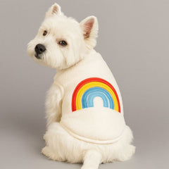 Dog Shirts Spring Autumn Pet Lovely Rainbow Heart Lamb Cashmere Vest